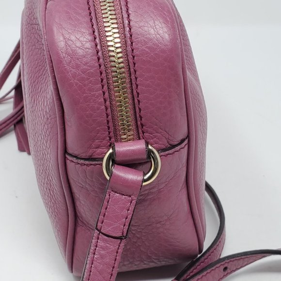 Auth Gucci Disco Camera Pink Leather Crossbody Bag - Picture 6 of 15
